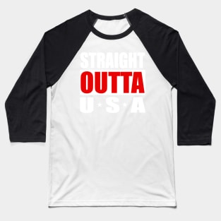 USA United States America Straight outta Baseball T-Shirt